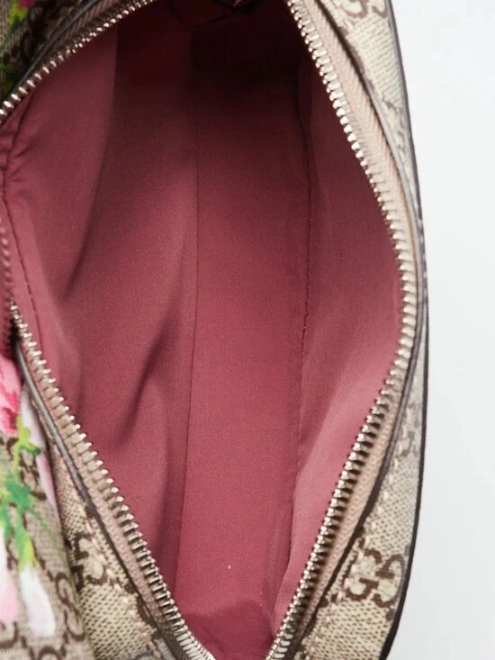 Gucci Beige/Rose GG Coated Canvas GG Blooms Small Backpack